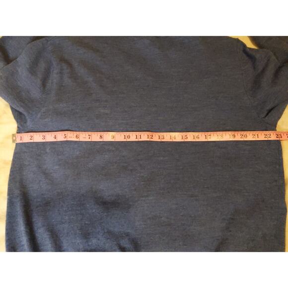 Banana Republic Men's 100% Merino Wool V-Neck Sweater XL Blue Soft Luxury - Picture 7 of 8